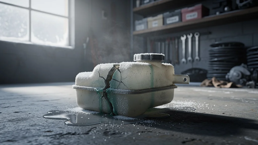 Sans antigel vérifié, un matin d&rsquo;hiver a fêlé mon vase d&rsquo;expansion